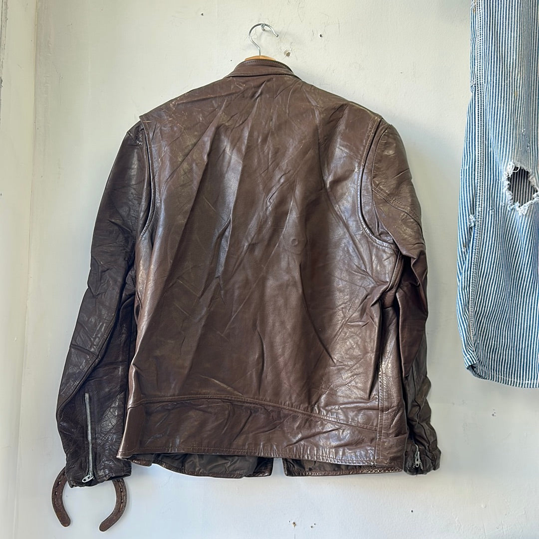 1950s/60s British Cycle Leathers Motorcycle Jacket