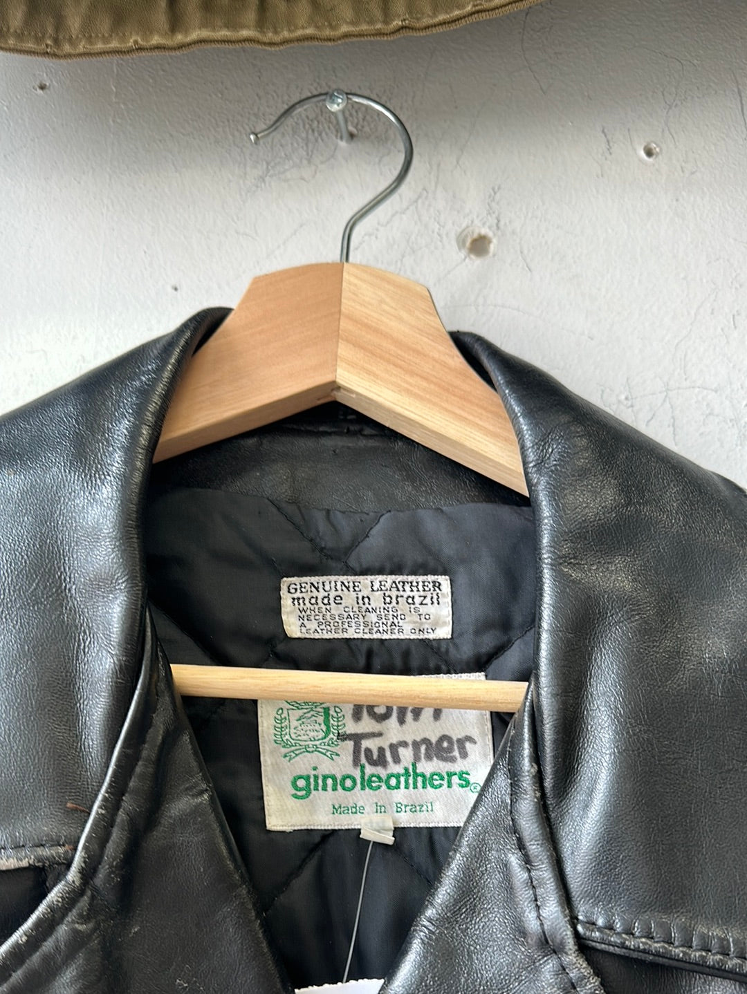 1970s Gino Leathers Motorcycle Jacket Coffee and Clothing