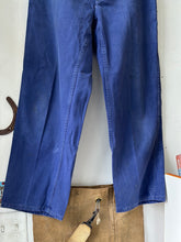 Load image into Gallery viewer, 1950s Blue French Moleskin Trouser 32x28
