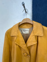 Load image into Gallery viewer, 1970s Mustard Leather Trench
