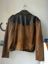 Load image into Gallery viewer, 1960s/70s Mixed Suede Leather Moto Jacket
