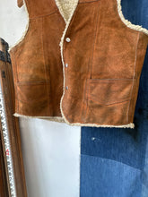 Load image into Gallery viewer, 1960s Suede Shearling Vest
