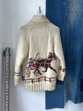 Load image into Gallery viewer, 1960s Curling Sweater - Horses
