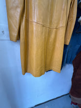 Load image into Gallery viewer, 1970s Mustard Leather Trench
