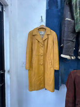 Load image into Gallery viewer, 1970s Mustard Leather Trench
