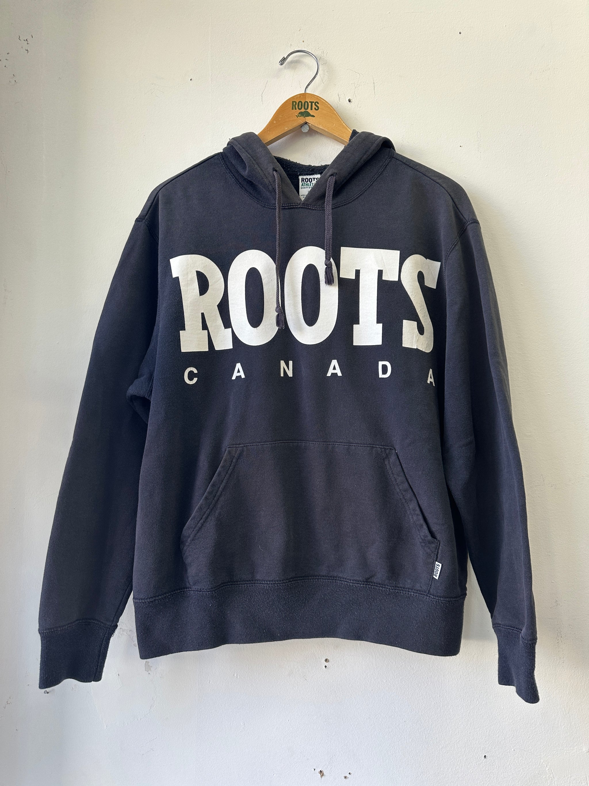 90s Roots Logo Hoodie Coffee and Clothing