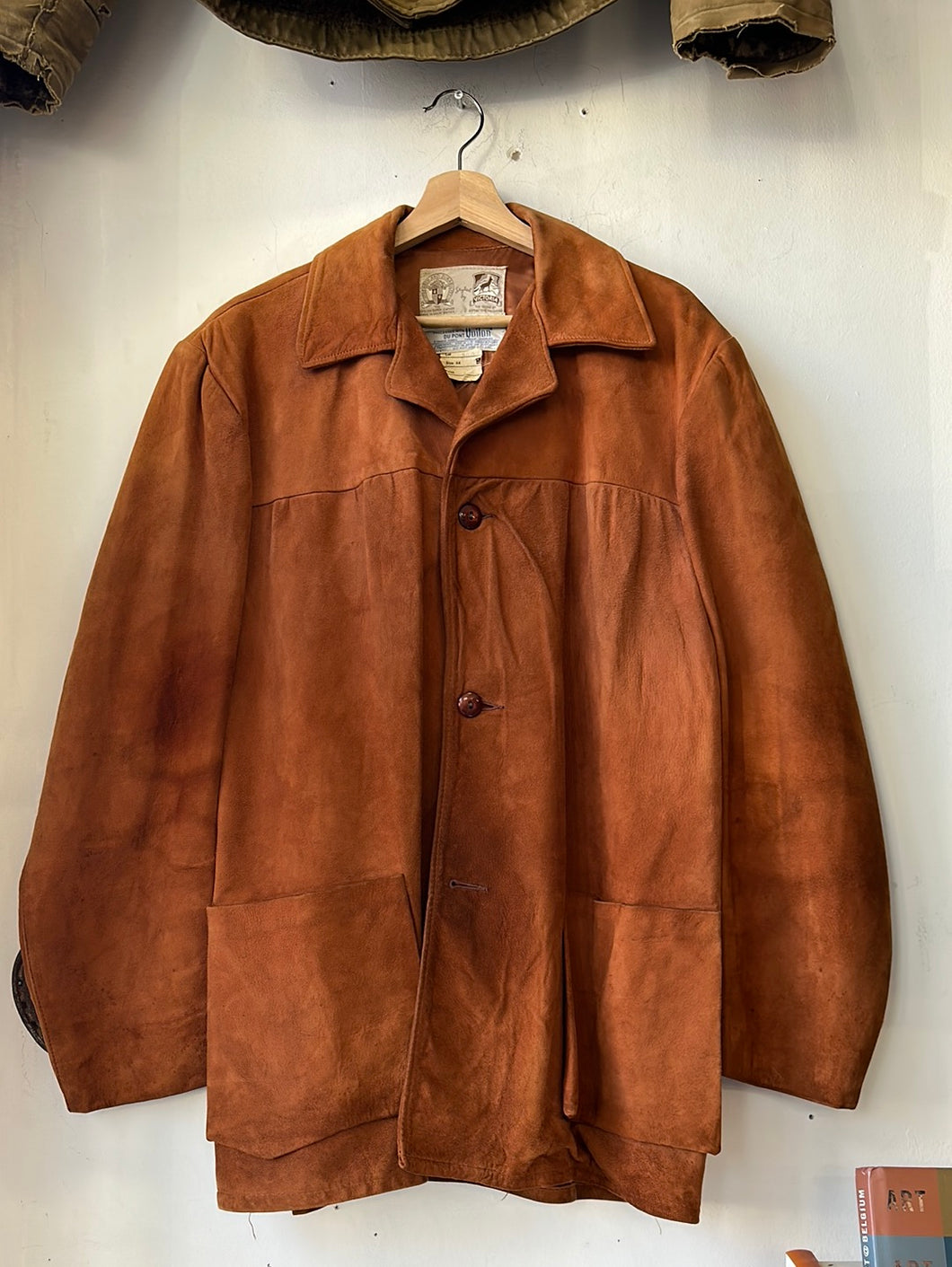 1950s DuPont Quilon Suede Coat