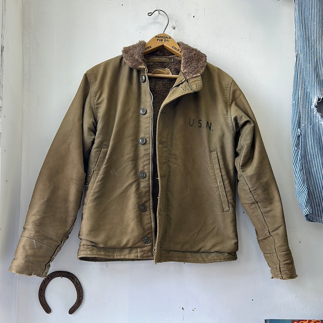 1940s US Navy N-1 Deck Jacket - First Generation Size 36 – Coffee ...