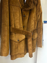 Load image into Gallery viewer, 1970s Corduroy Shearling Belted Jacket
