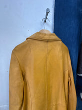 Load image into Gallery viewer, 1970s Mustard Leather Trench
