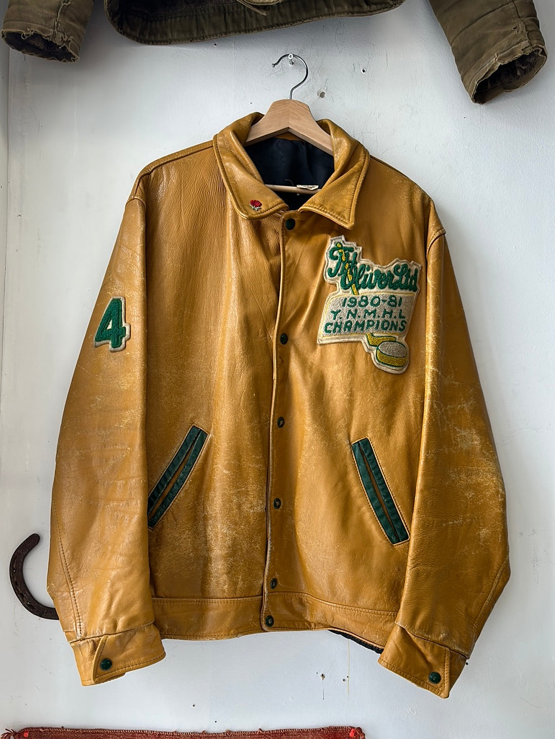 1980 Hockey Letterman Jacket Coffee and Clothing