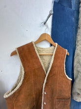 Load image into Gallery viewer, 1960s Suede Shearling Vest
