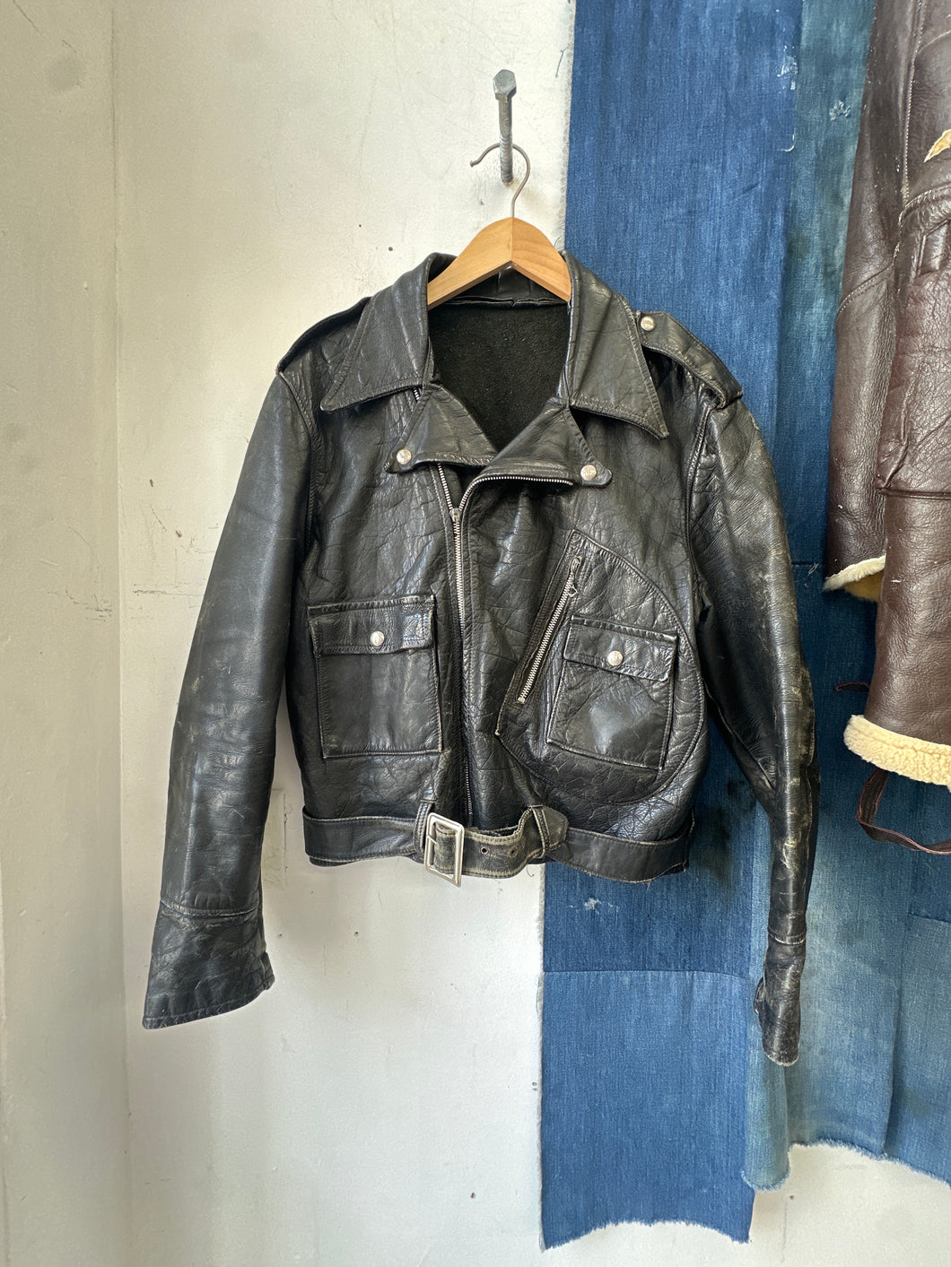 1960s Cowhide Motorcycle Jacket