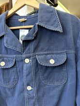 Load image into Gallery viewer, 1960s/&#39;70s Blue Cotton Stitched Jacket
