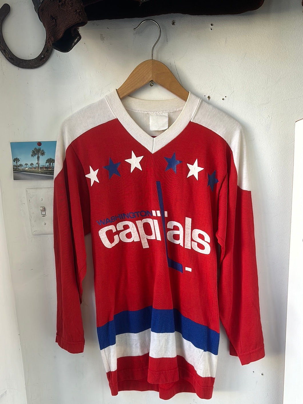 1970s Rayon Washington Capitals Hockey Jersey