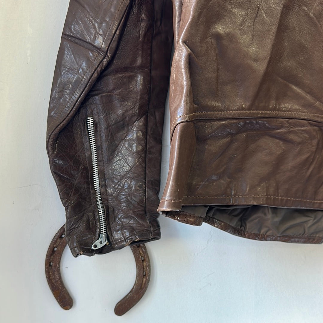1950s/60s British Cycle Leathers Motorcycle Jacket