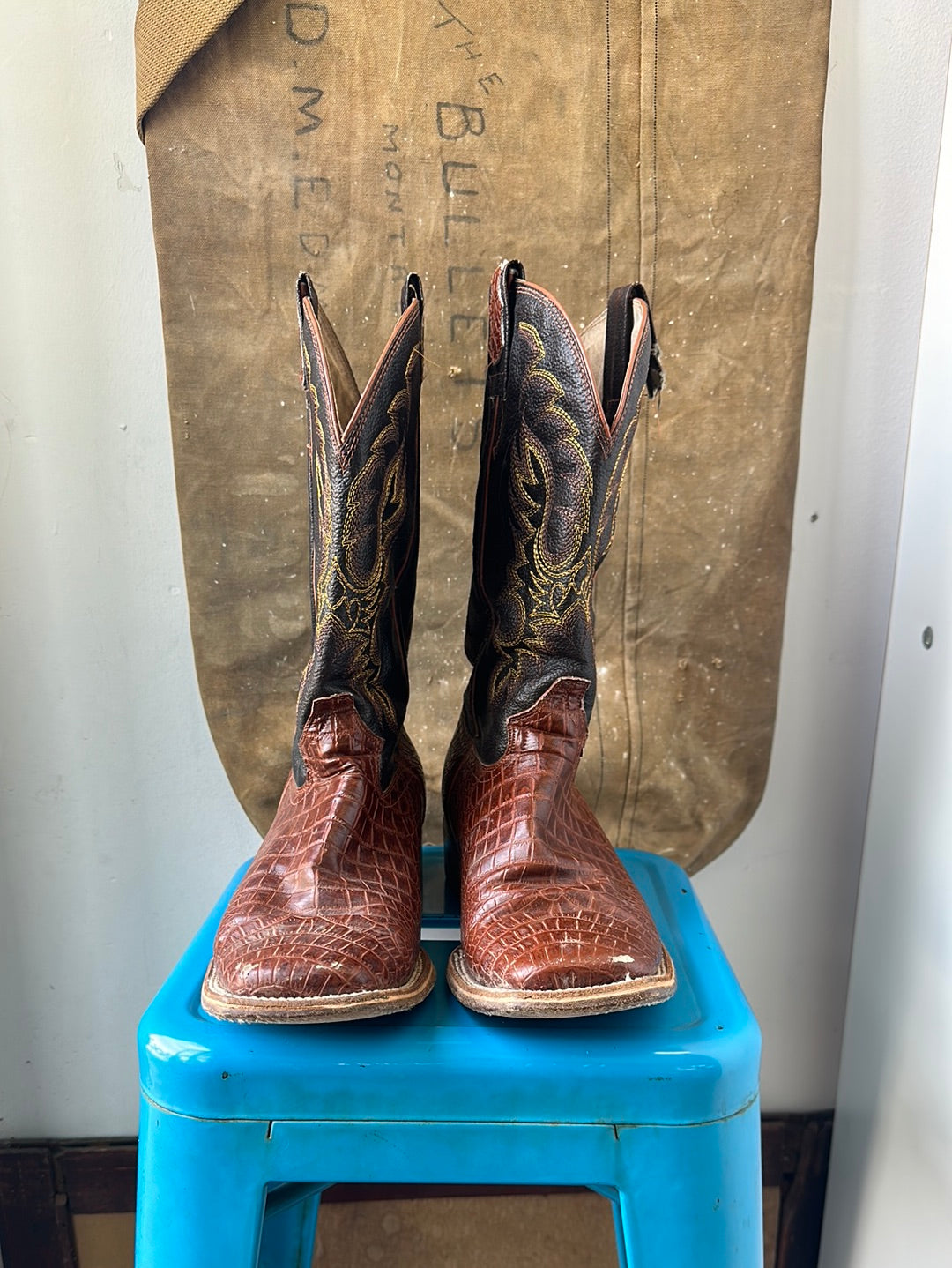 Mexico Crocodile Cowboy Boots Size 9 M 10.5 W