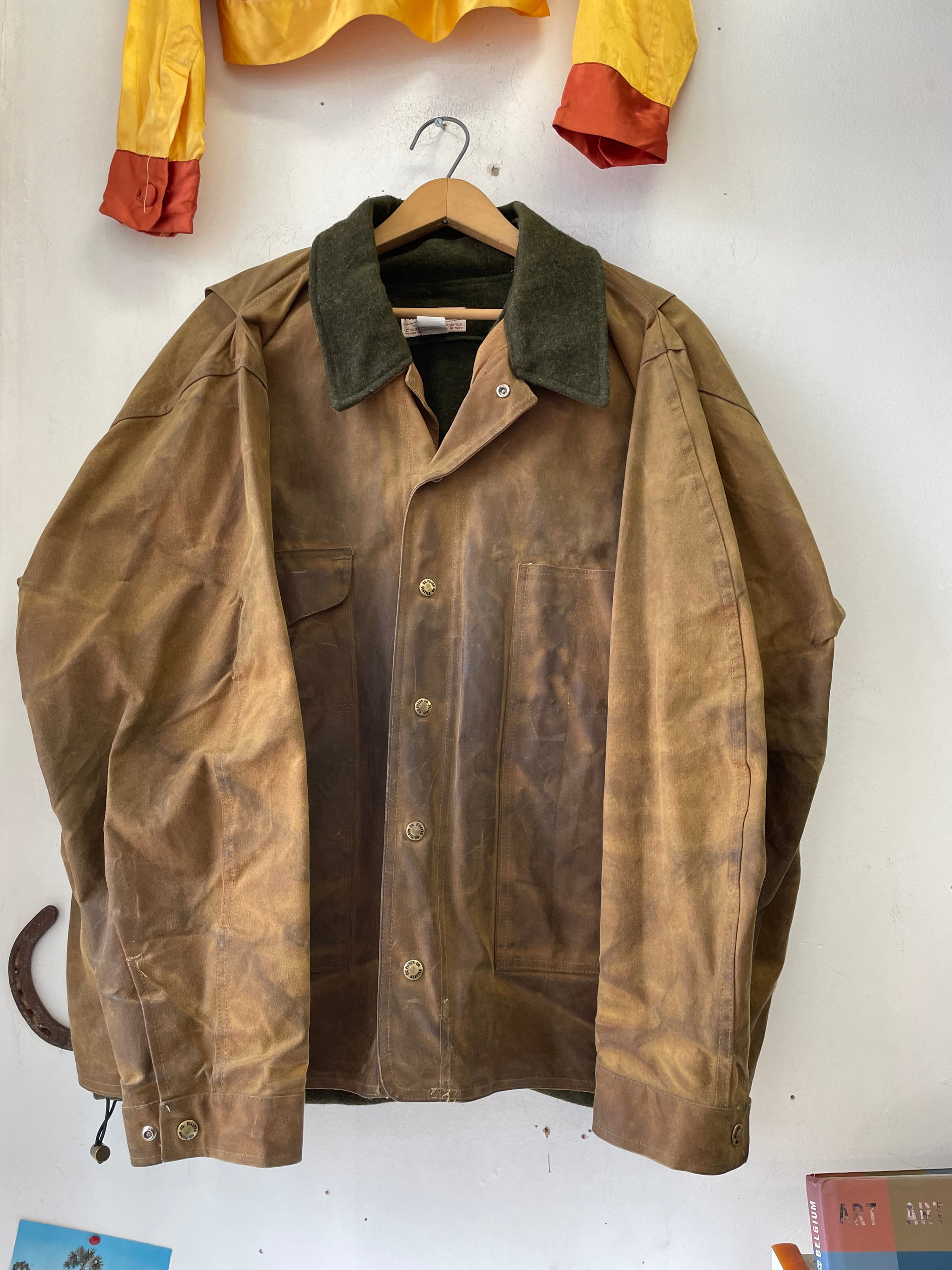 Filson Waxed Canvas Jacket w Wool Liner Coffee and Clothing