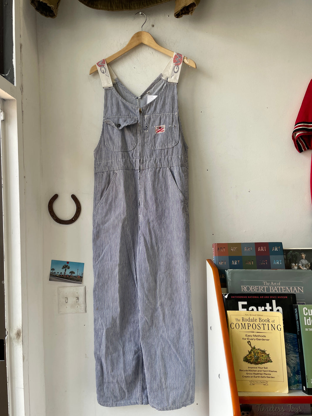 1950s/60s GWG Hickory Striped Overalls Marked:M,34